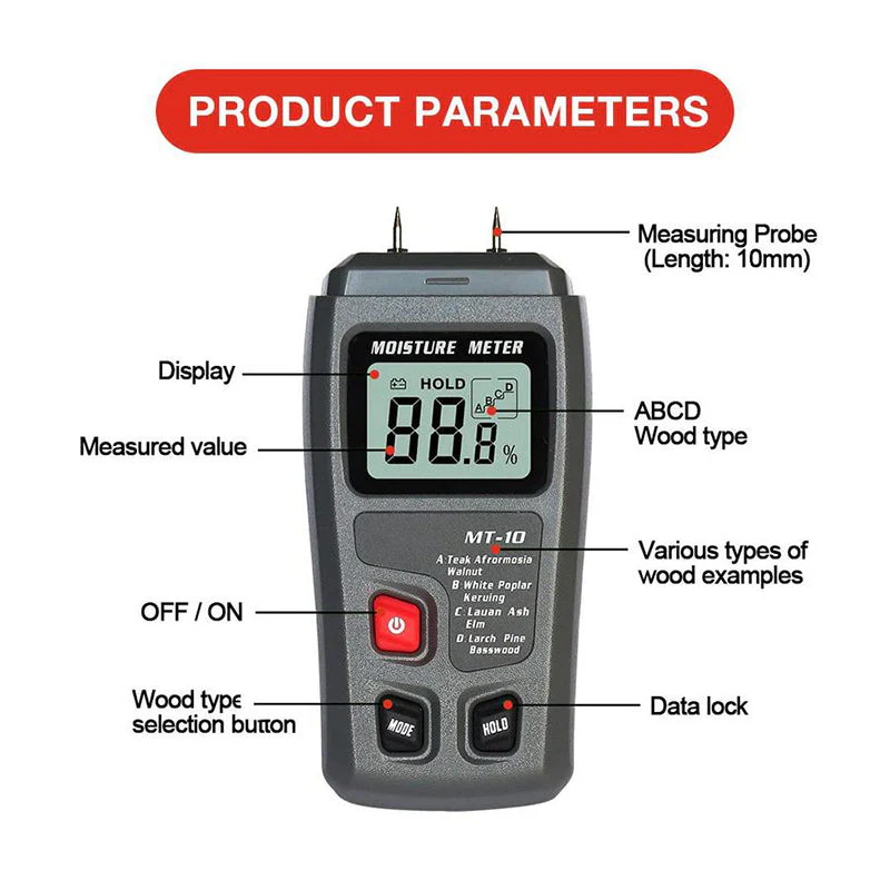 Handheld Digital Wood Moisture Meter - Image 7