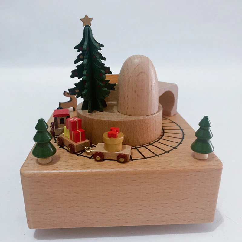 Handmade Wooden Rotating Music Boxes - Image 10
