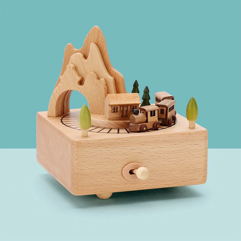 Handmade Wooden Rotating Music Boxes - Image 11