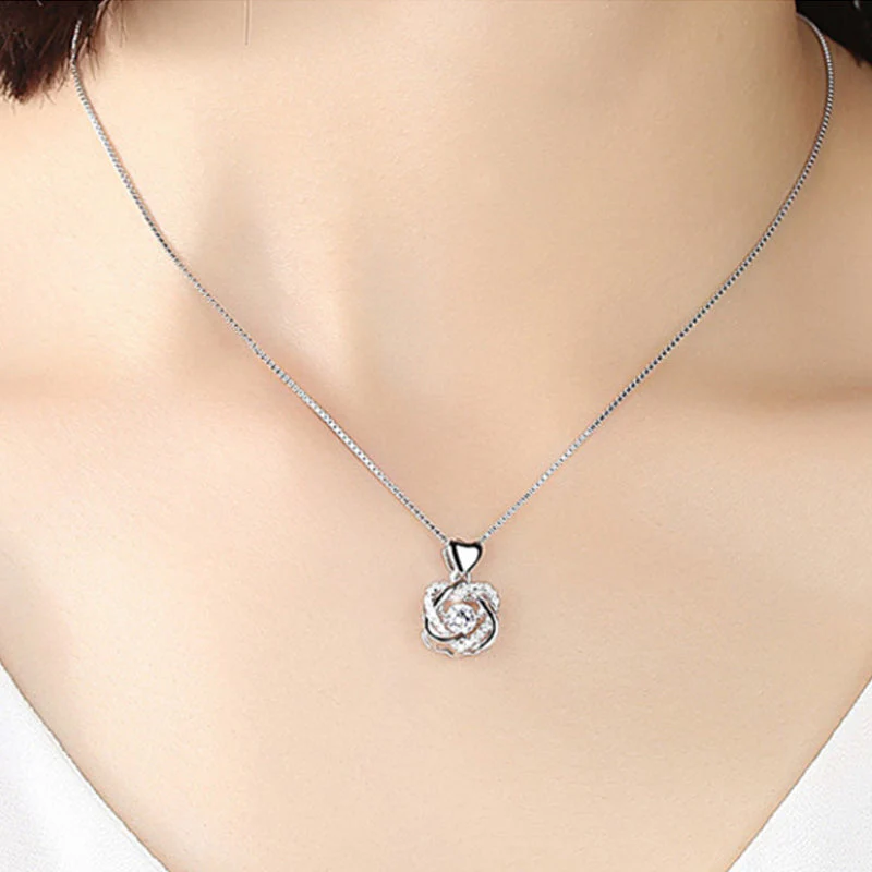 Heart necklace Set with rose - Image 14