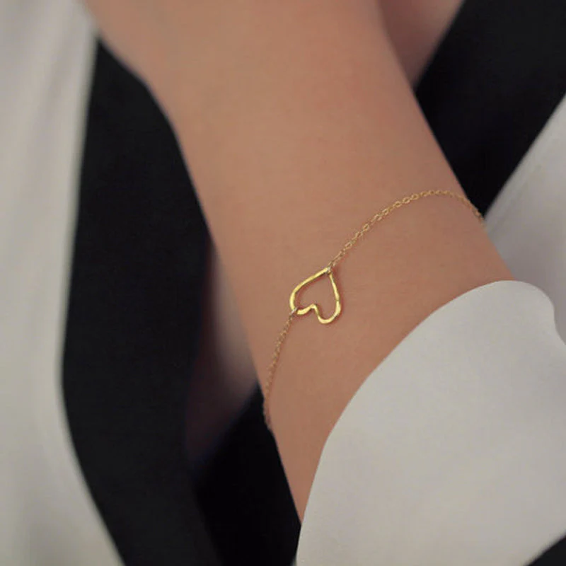 Heart Outline Ankle Bracelet - Image 4