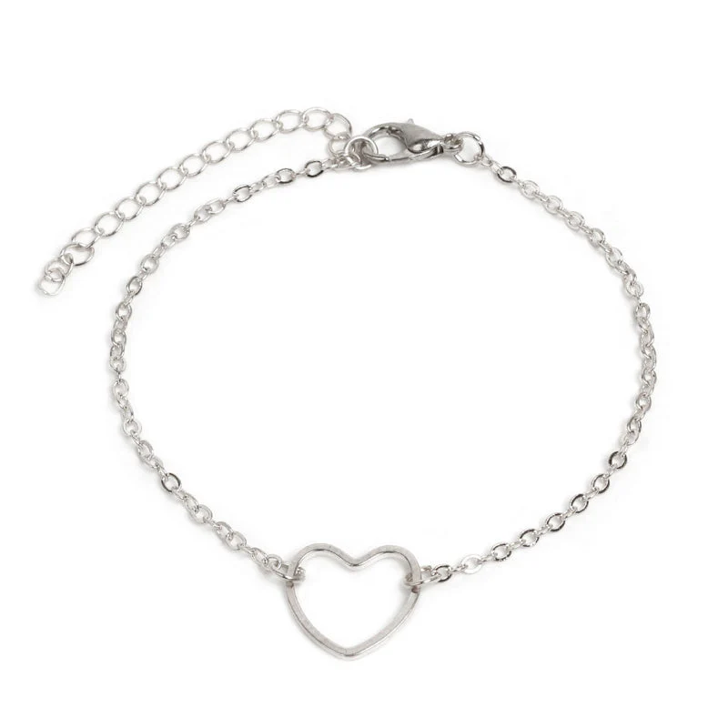 Heart Outline Ankle Bracelet - Image 9