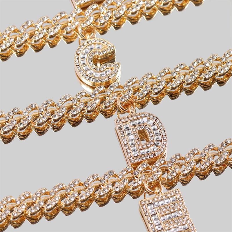 Hip Hop Initial Letters Pendant Anklets - Image 5