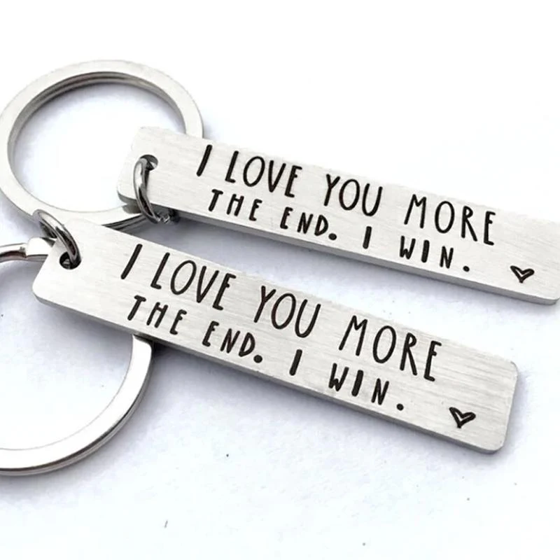 "I Love You More The End I Win"Funny Christmas Gift Keychain🎁-- A personalised gift for him/her💖 - Image 5
