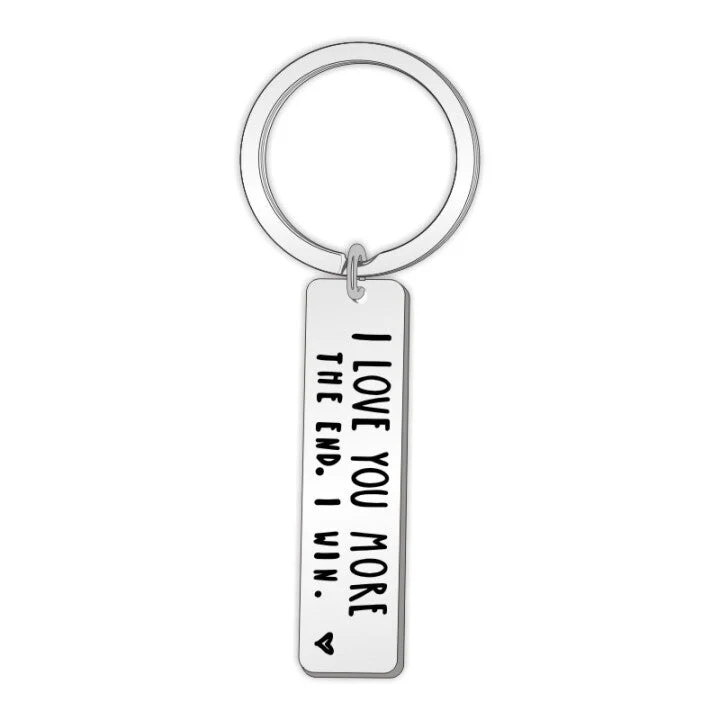 "I Love You More The End I Win"Funny Christmas Gift Keychain🎁-- A personalised gift for him/her💖 - Image 6
