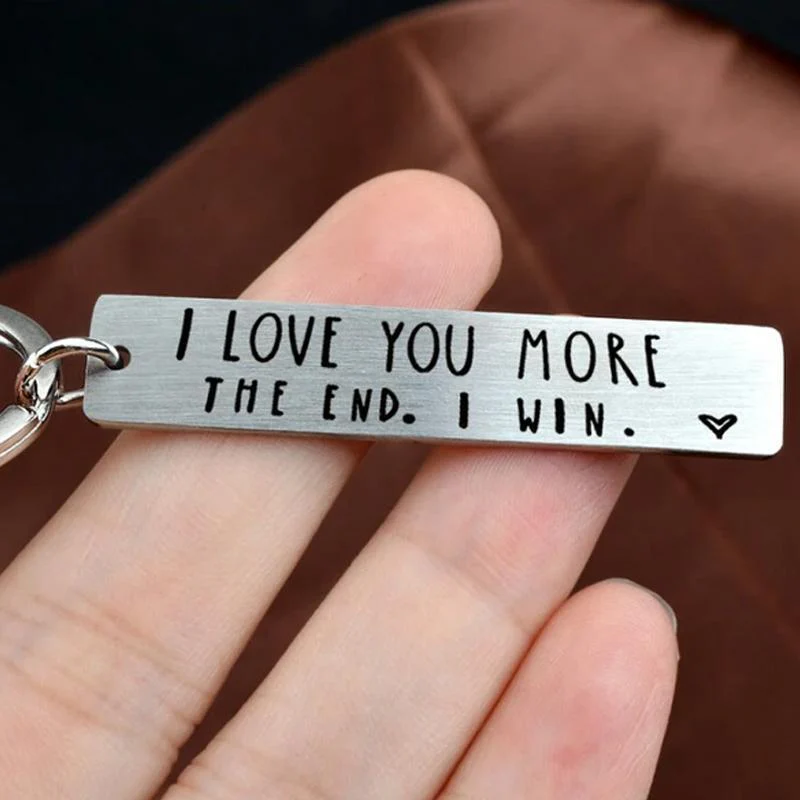 "I Love You More The End I Win"Funny Christmas Gift Keychain🎁-- A personalised gift for him/her💖 - Image 7