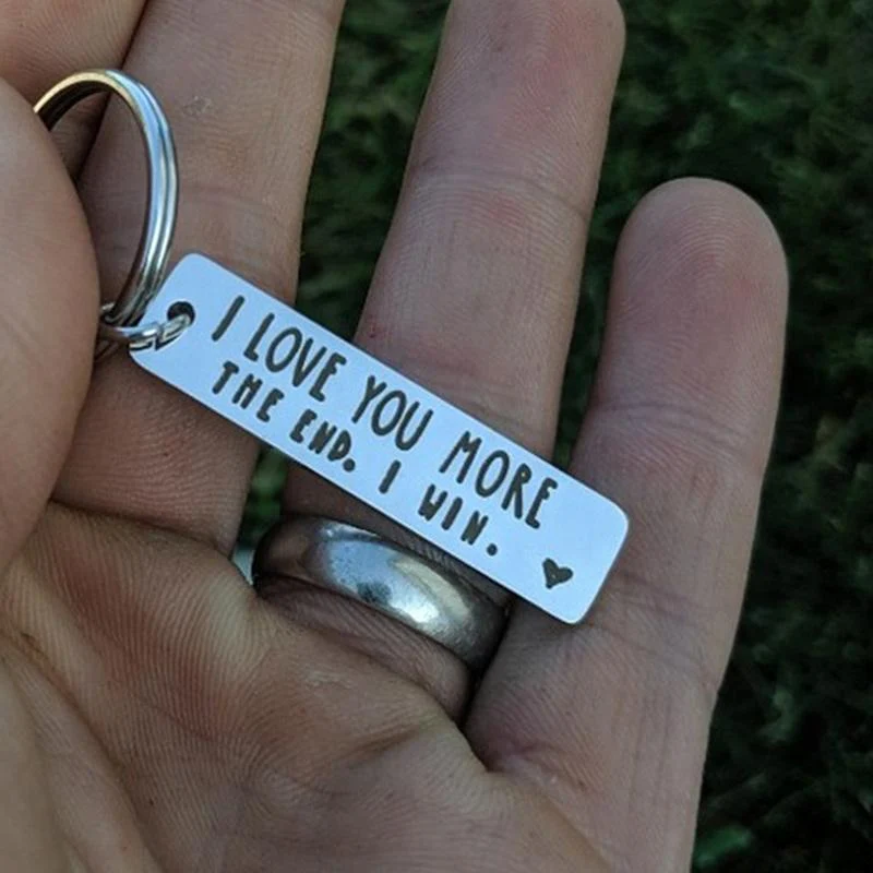 "I Love You More The End I Win"Funny Christmas Gift Keychain🎁-- A personalised gift for him/her💖 - Image 8