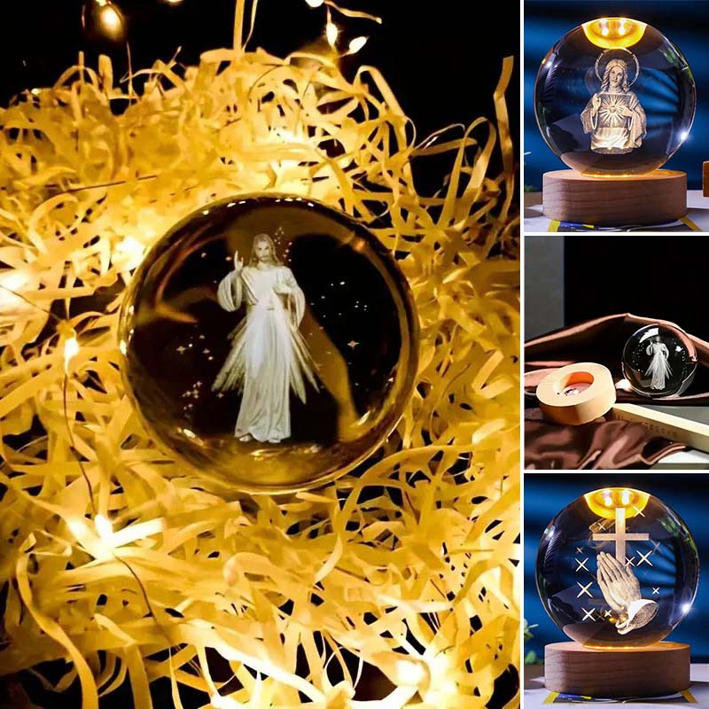 Jesus Glowing Crystal Ball - Image 2