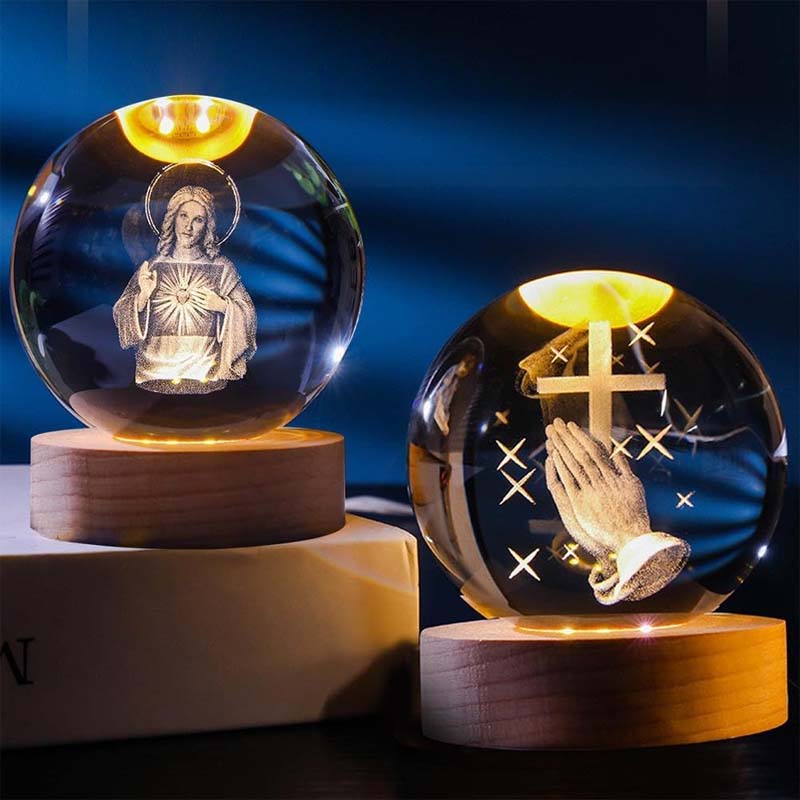 Jesus Glowing Crystal Ball - Image 4