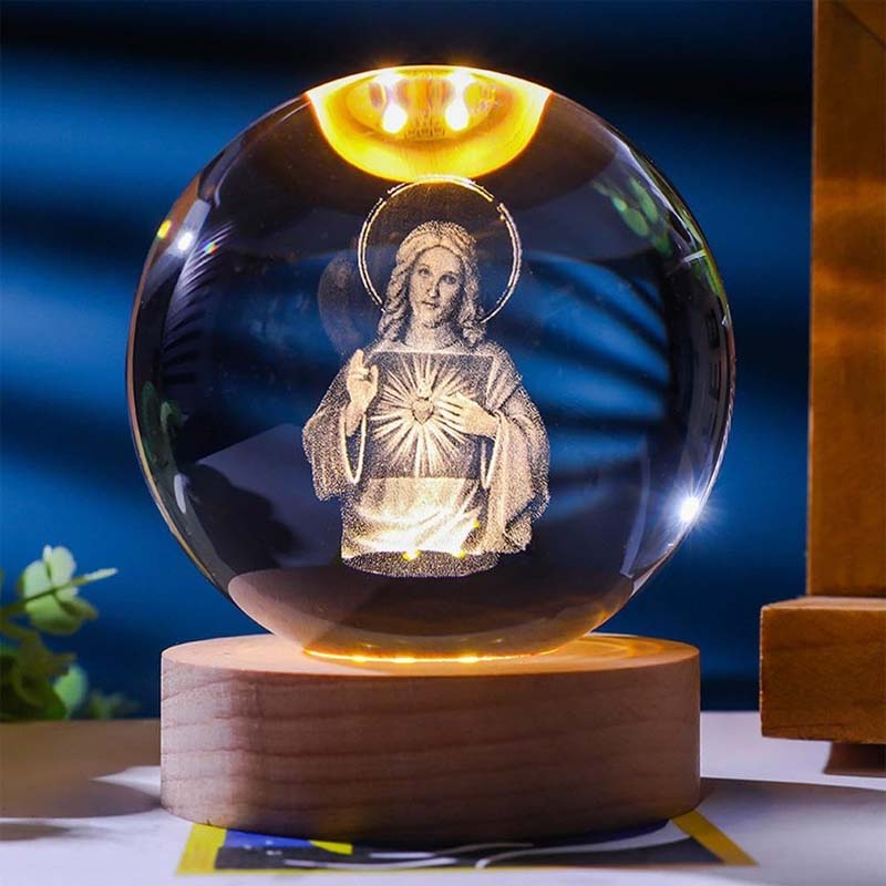 Jesus Glowing Crystal Ball - Image 8