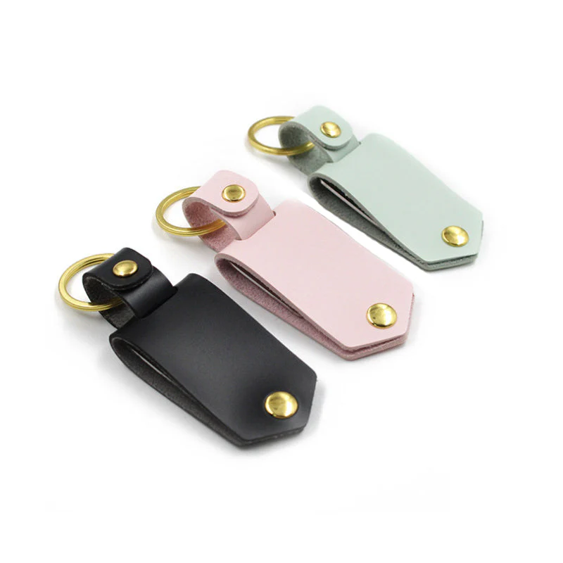 Leather Keyring With Family Photo - Image 2