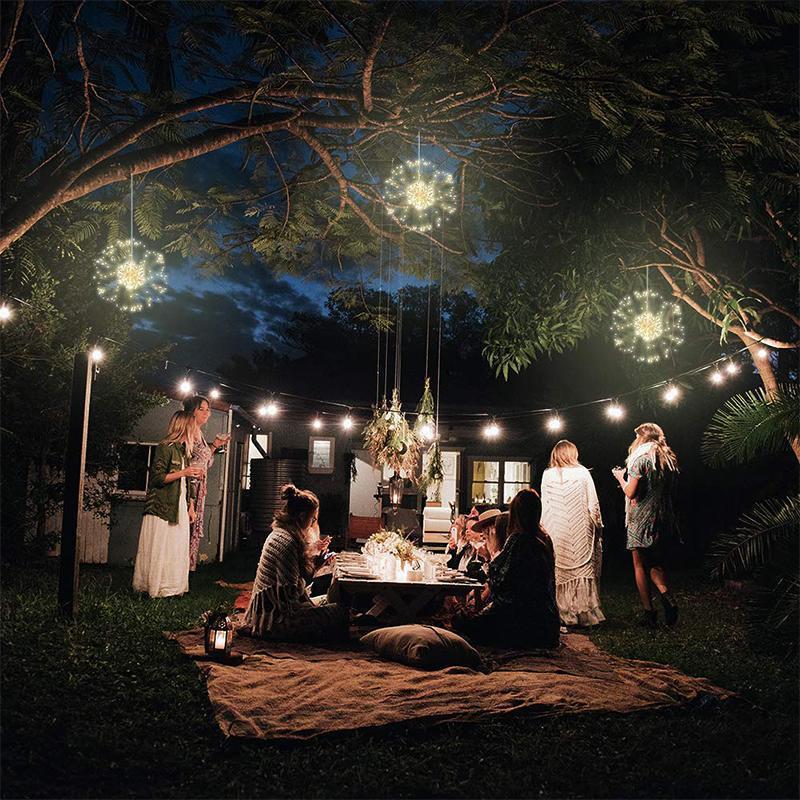 LED Copper Wire Firework Lights, 120 brilliant LED lamp beads - Image 2