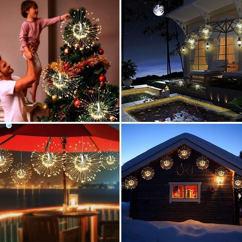 LED Copper Wire Firework Lights, 120 brilliant LED lamp beads - Image 4