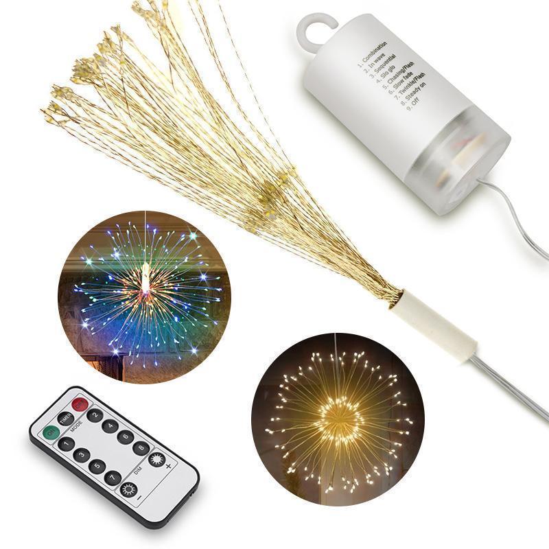 LED Copper Wire Firework Lights, 120 brilliant LED lamp beads - Image 8
