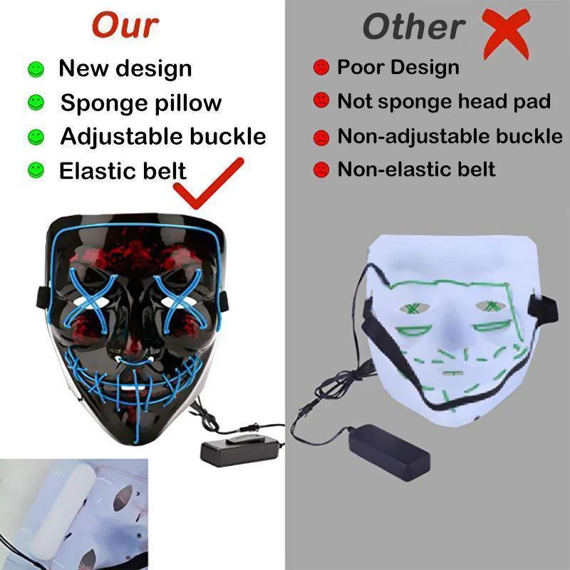 【LIMITED OFFER:50% OFF】Halloween - LED luminous mask - Image 7