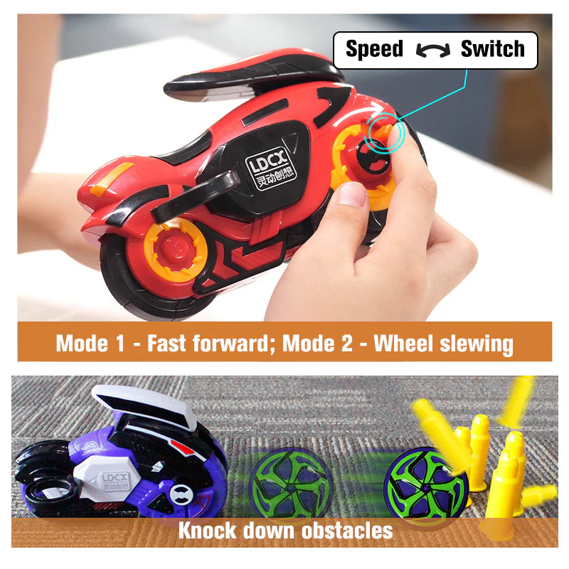 New Motorcycle Wheel Kids Battle Toys - Image 6