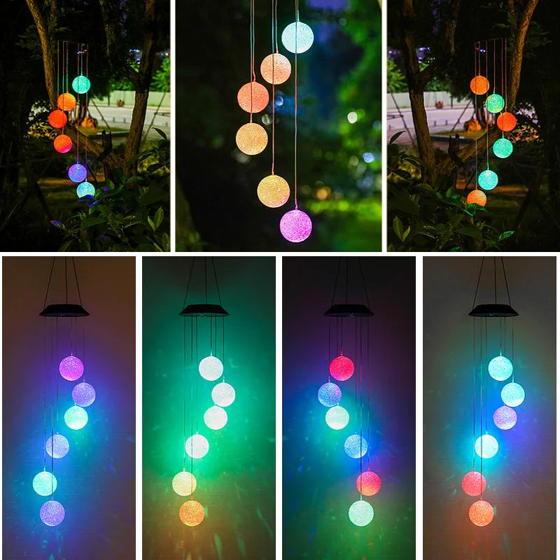 Outdoor Solar Particle Ball Wind Chime Lights - Image 6