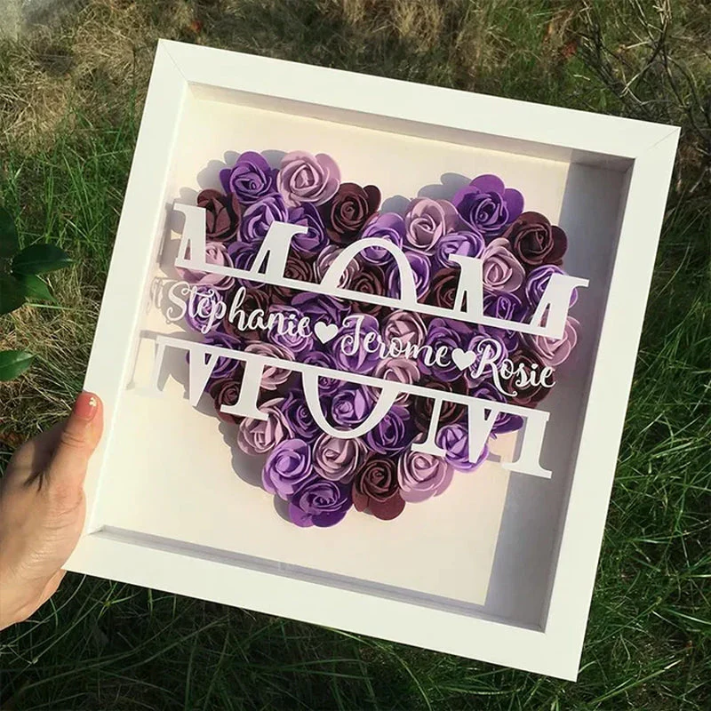 Personalized Mom Flower Shadow Box - Image 10