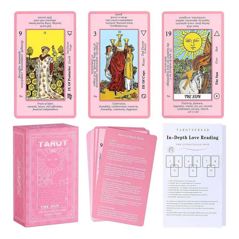 Pink Tarot Cards Deck Set - Image 3