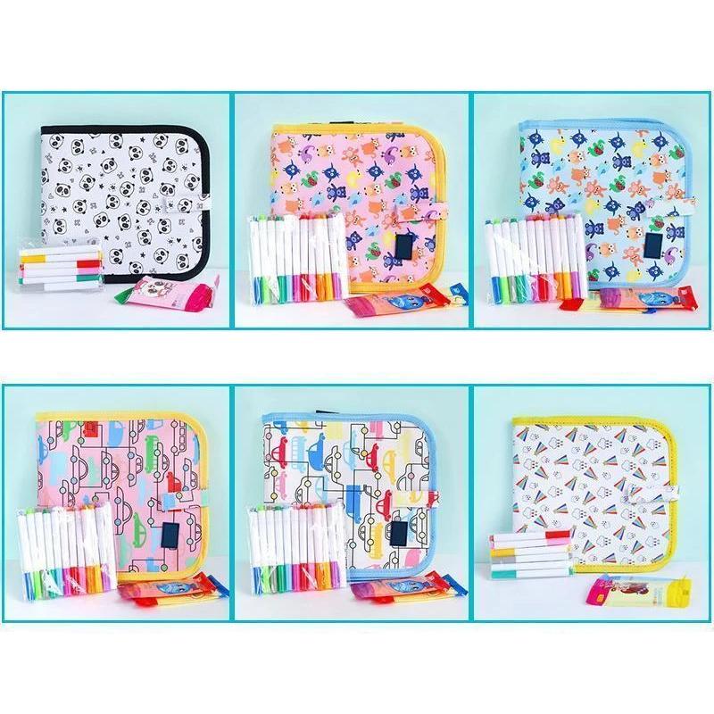 Portable Erasable Doodle Pad Drawing Pad (12 Pens Included) - Image 2