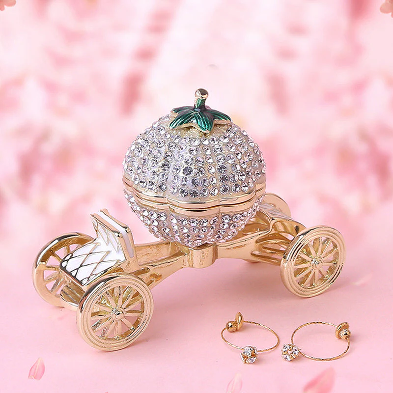 Pumpkin Carriage Rhinestones Jewelry Box - Image 7