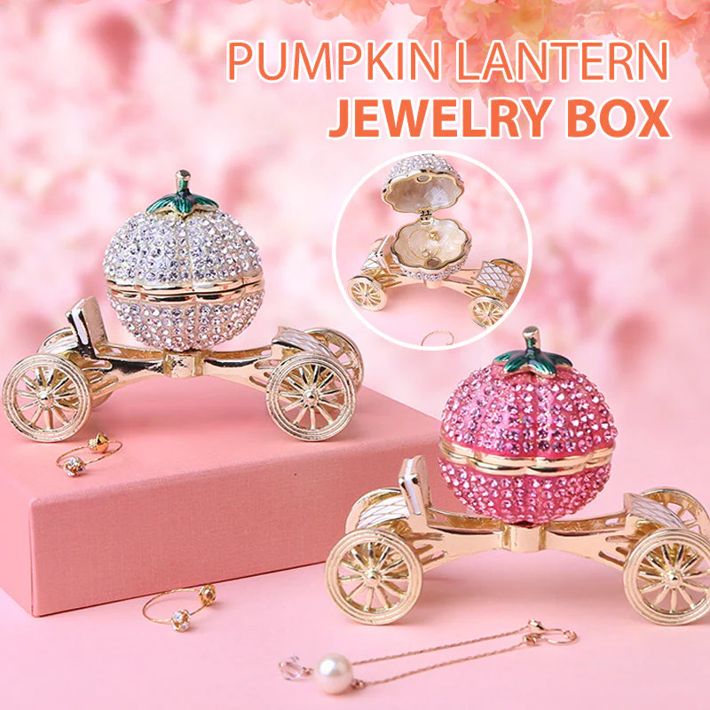 Pumpkin Carriage Rhinestones Jewelry Box - Image 8