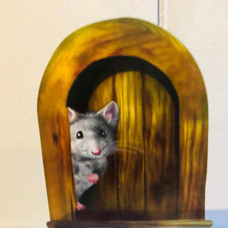 Realistic 3D Mouse Hole Wall Stickers - Image 11