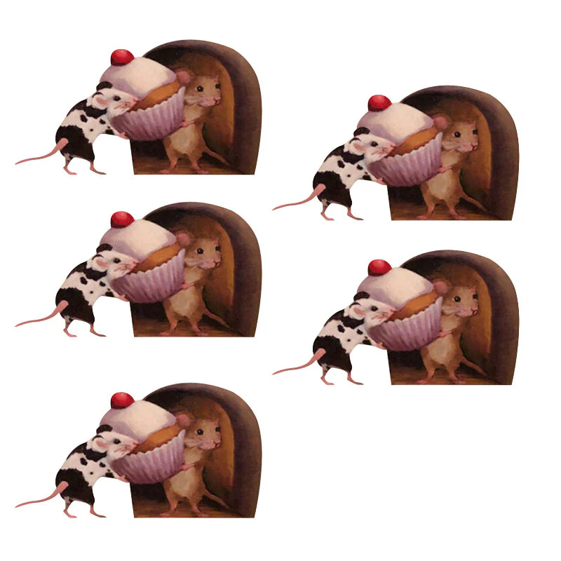 Realistic 3D Mouse Hole Wall Stickers - Image 18