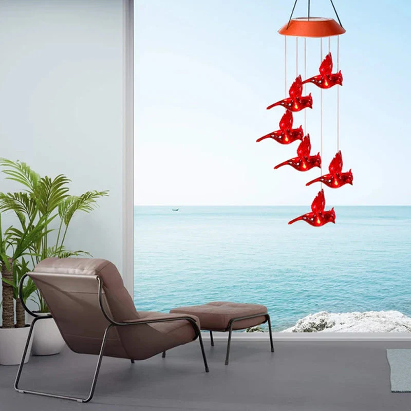 Red Bird Wind Chime Light - Image 3