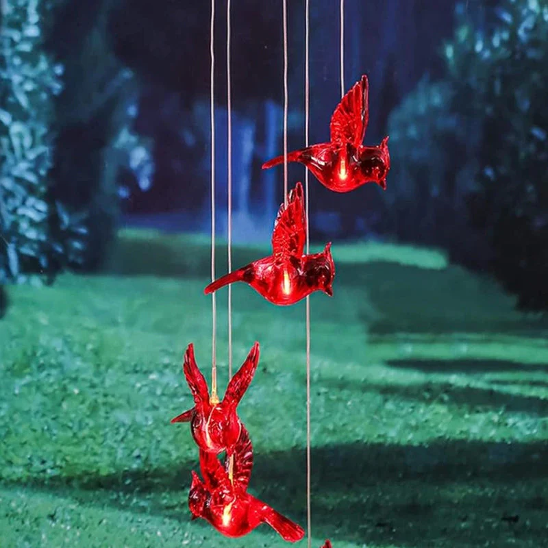 Red Bird Wind Chime Light - Image 4