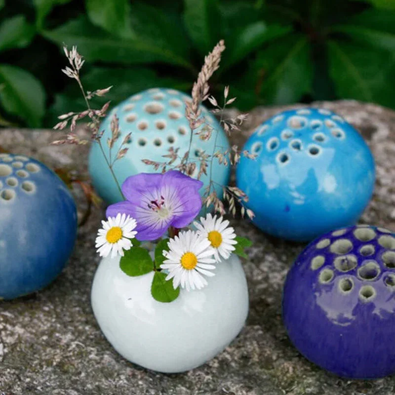 Resin Handmade Vase Flower Stone Table Decor - Image 4