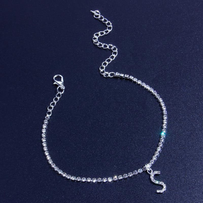 Rhinestone Letter Anklets - Image 10