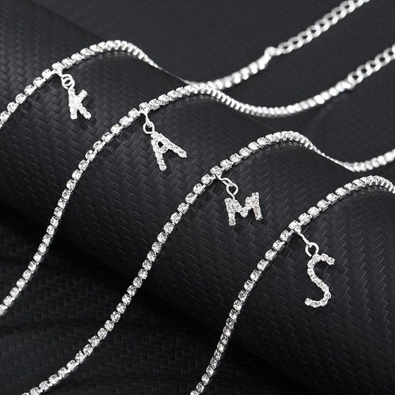 Rhinestone Letter Anklets - Image 12