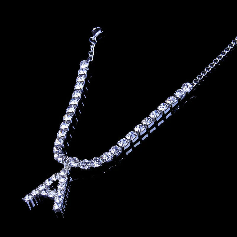 Rhinestone Letter Anklets - Image 2