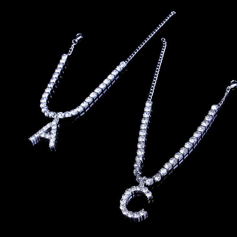 Rhinestone Letter Anklets - Image 5