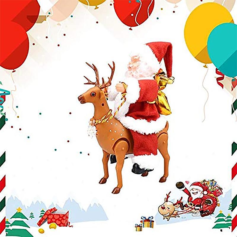Santa Claus doll shaking the hips，Chimney Climbing Santa Claus，Santa Claus Riding An Electric Reindeer - Image 10