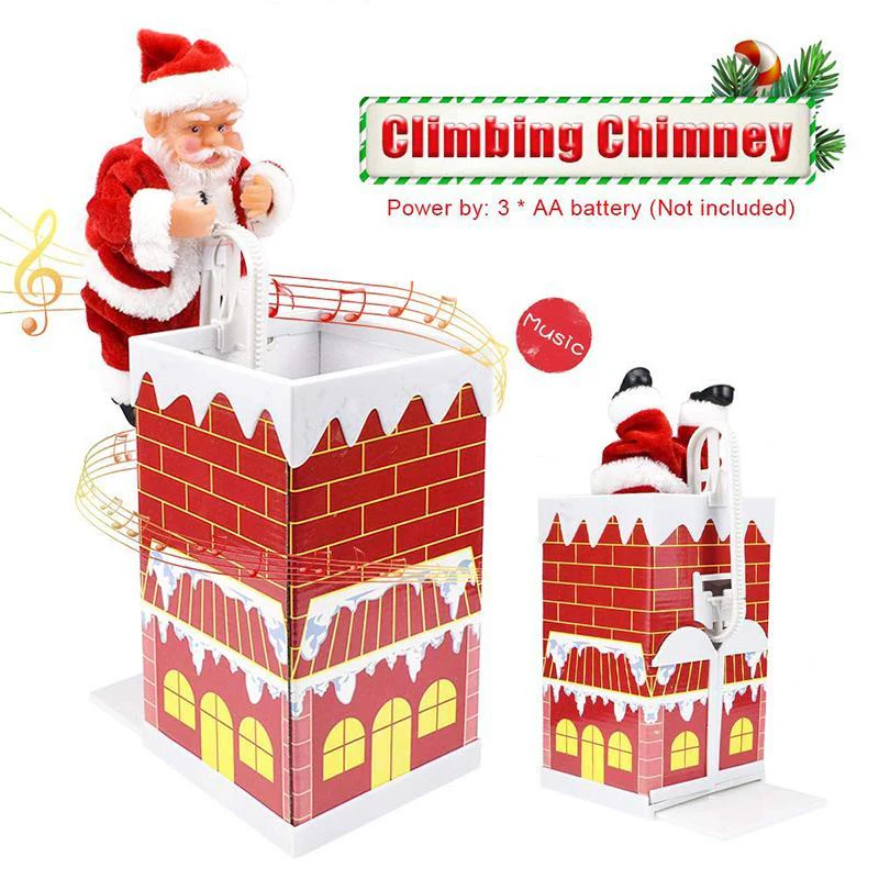 Santa Claus doll shaking the hips，Chimney Climbing Santa Claus，Santa Claus Riding An Electric Reindeer - Image 15