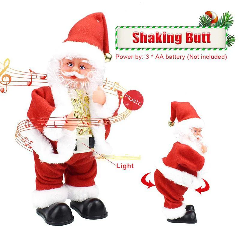 Santa Claus doll shaking the hips，Chimney Climbing Santa Claus，Santa Claus Riding An Electric Reindeer - Image 3