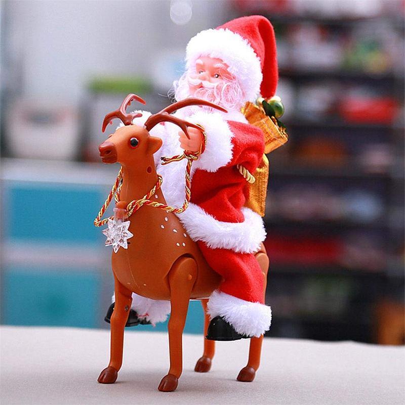 Santa Claus doll shaking the hips，Chimney Climbing Santa Claus，Santa Claus Riding An Electric Reindeer - Image 4