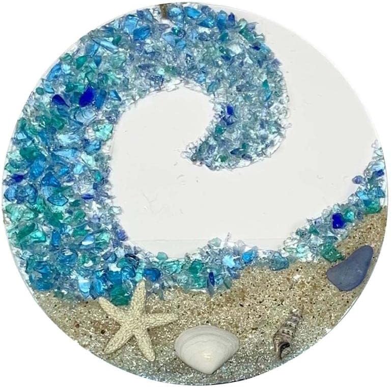 Sea Glass Suncatcher - Ocean Crashing Wave Beach Ornament - Image 3