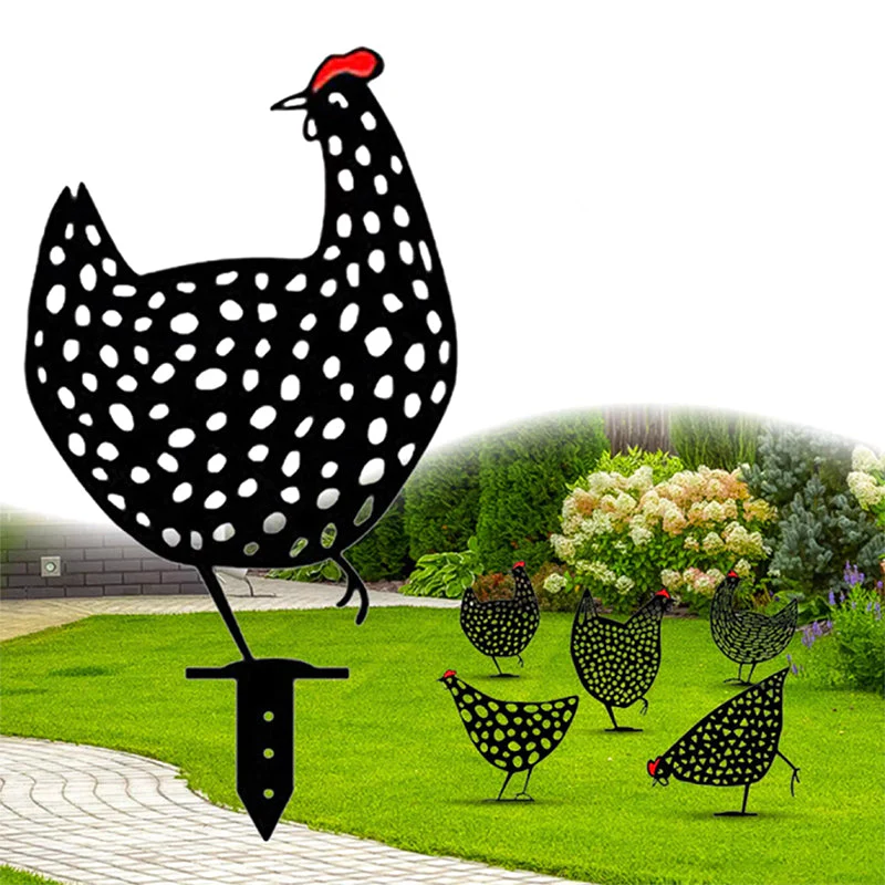 Simulated Chicken Ornament for Yard - Image 2