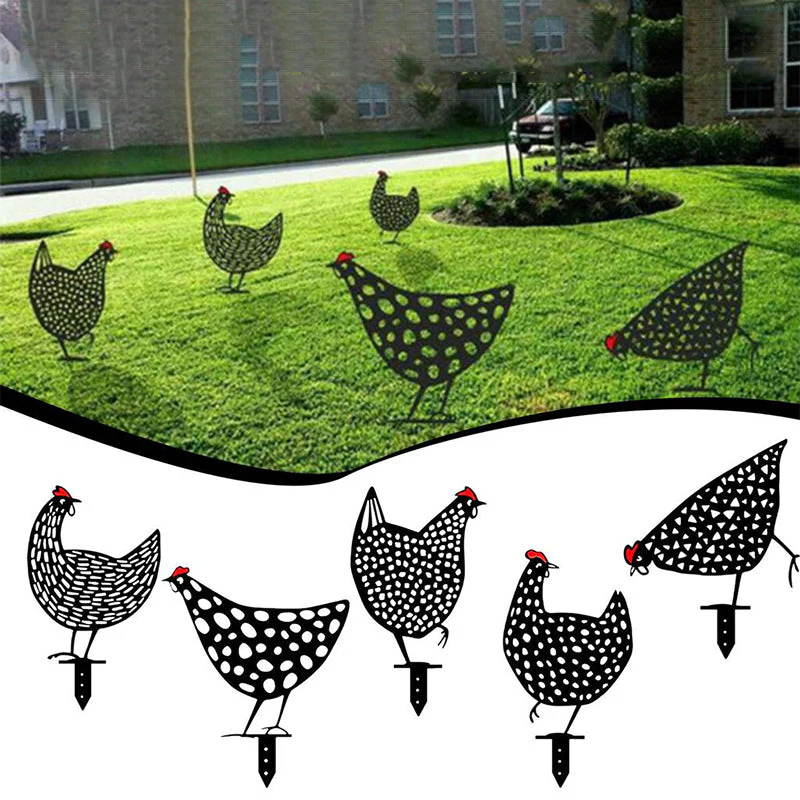 Simulated Chicken Ornament for Yard - Image 6