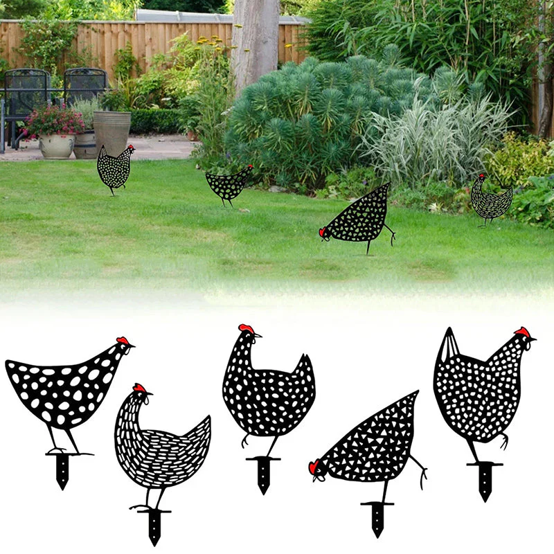 Simulated Chicken Ornament for Yard - Image 7