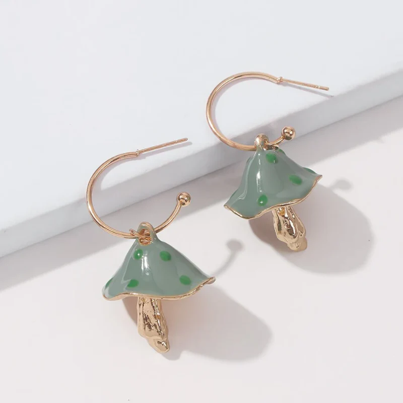 Small Mushroom Drop Earrings - Image 6