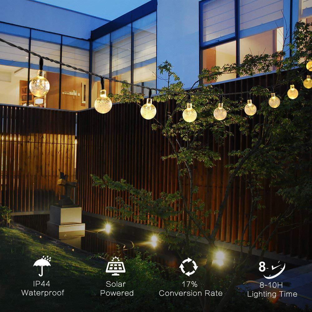 Solar-Powered Crystal Ball String Lights - Image 4