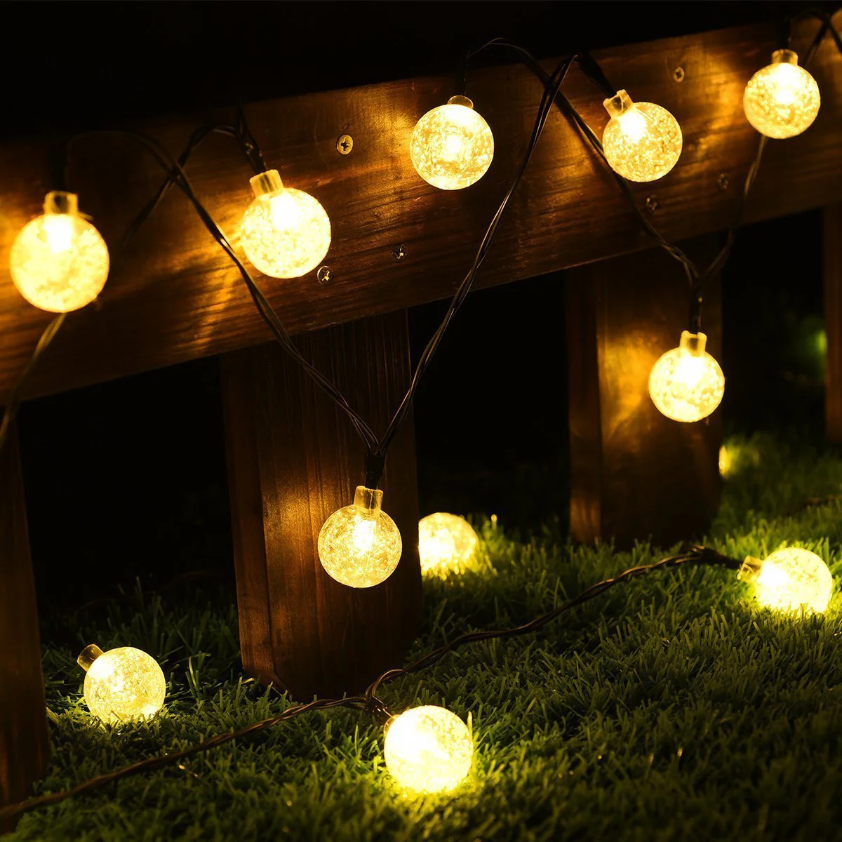 Solar-Powered Crystal Ball String Lights - Image 7