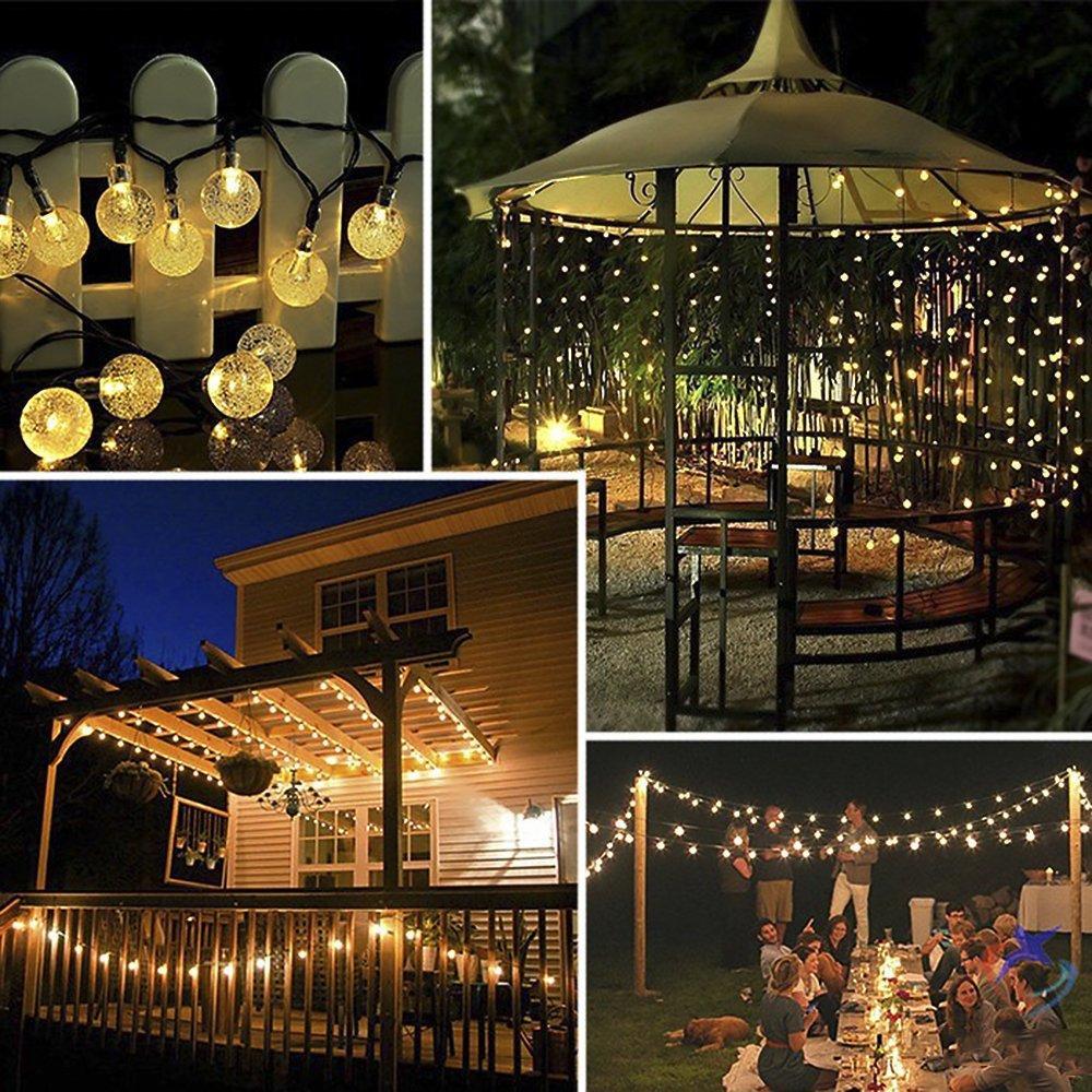 Solar-Powered Crystal Ball String Lights - Image 8