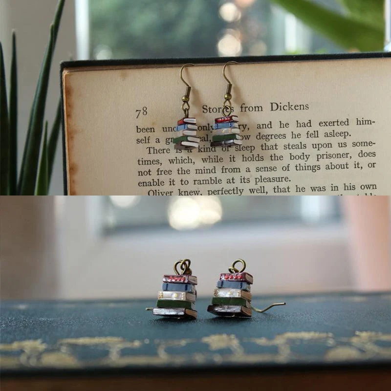 Stack of Books Earrings - Image 6