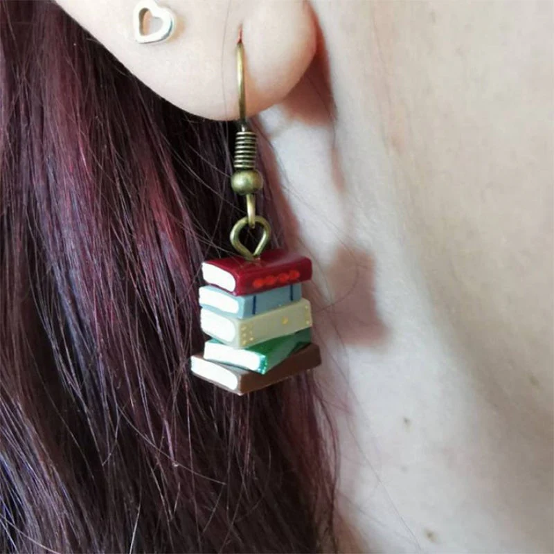 Stack of Books Earrings - Image 8