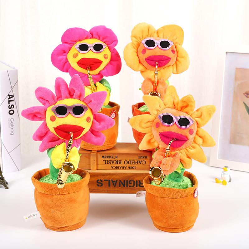 Sunflower singer with saxophone, funny toy - Image 2